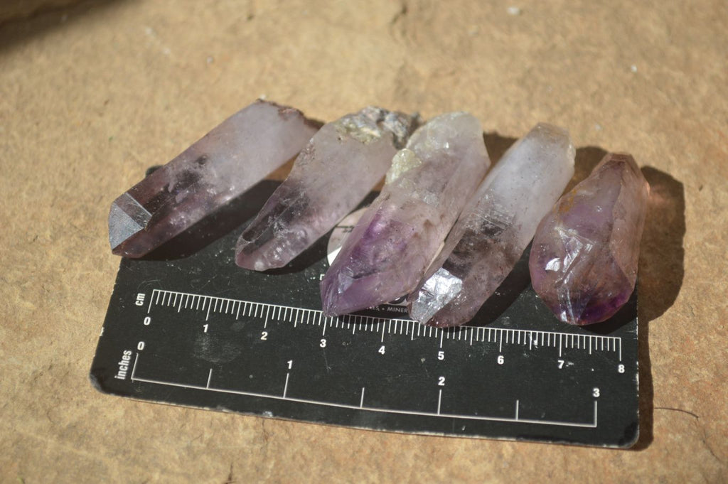 Natural Single Smokey Amethyst Crystals  x 35 From Chiredzi, Zimbabwe - Toprock Gemstones and Minerals 
