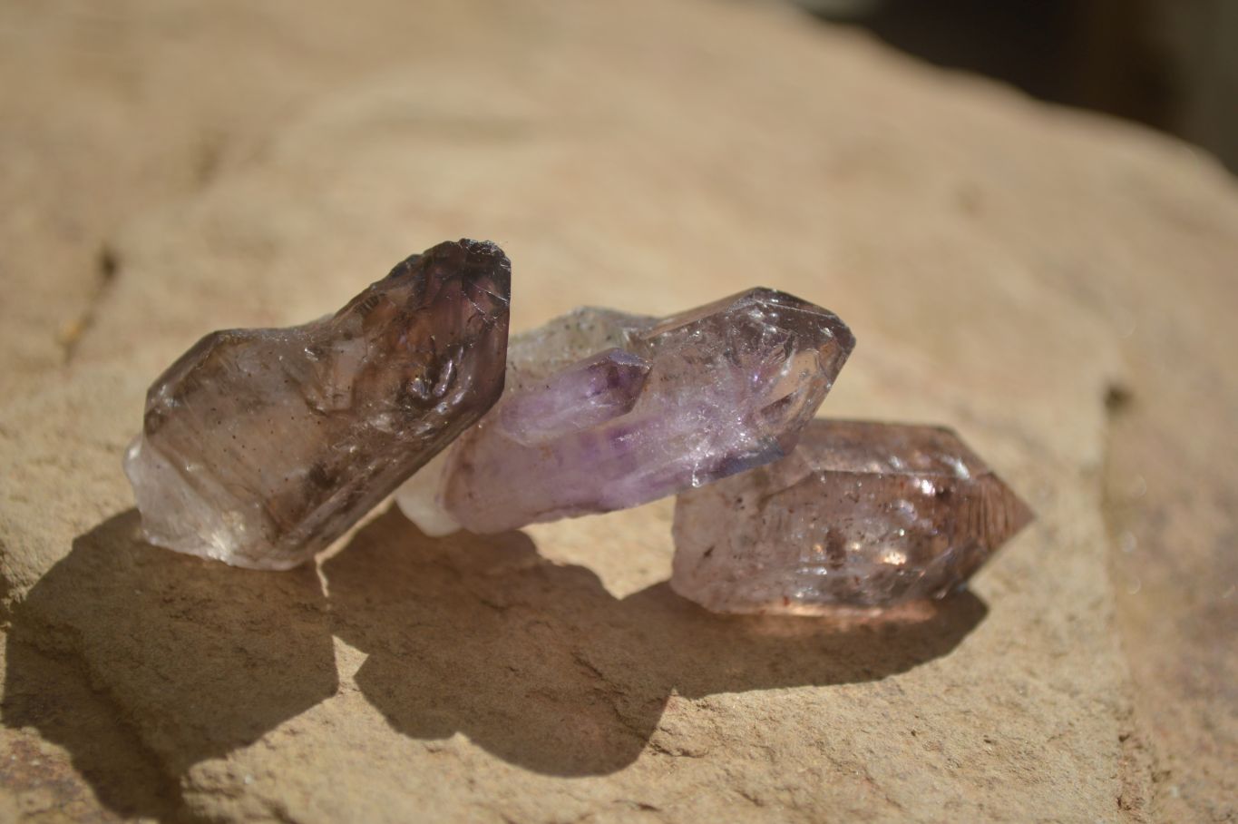 Natural Single Smokey Amethyst Crystals  x 35 From Chiredzi, Zimbabwe - Toprock Gemstones and Minerals 