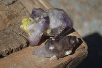 Natural Large Smokey Window Amethyst Specimens  x 6 From Chiredzi, Zimbabwe - Toprock Gemstones and Minerals 