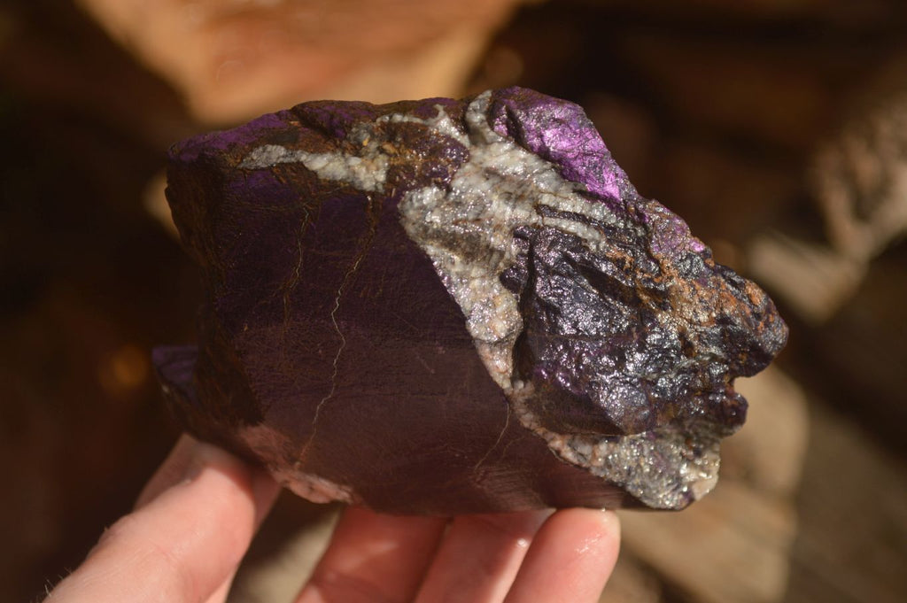 Polished  Metallic Purpurite Slices With Matte Finish x 6 From Erongo, Namibia - Toprock Gemstones and Minerals 