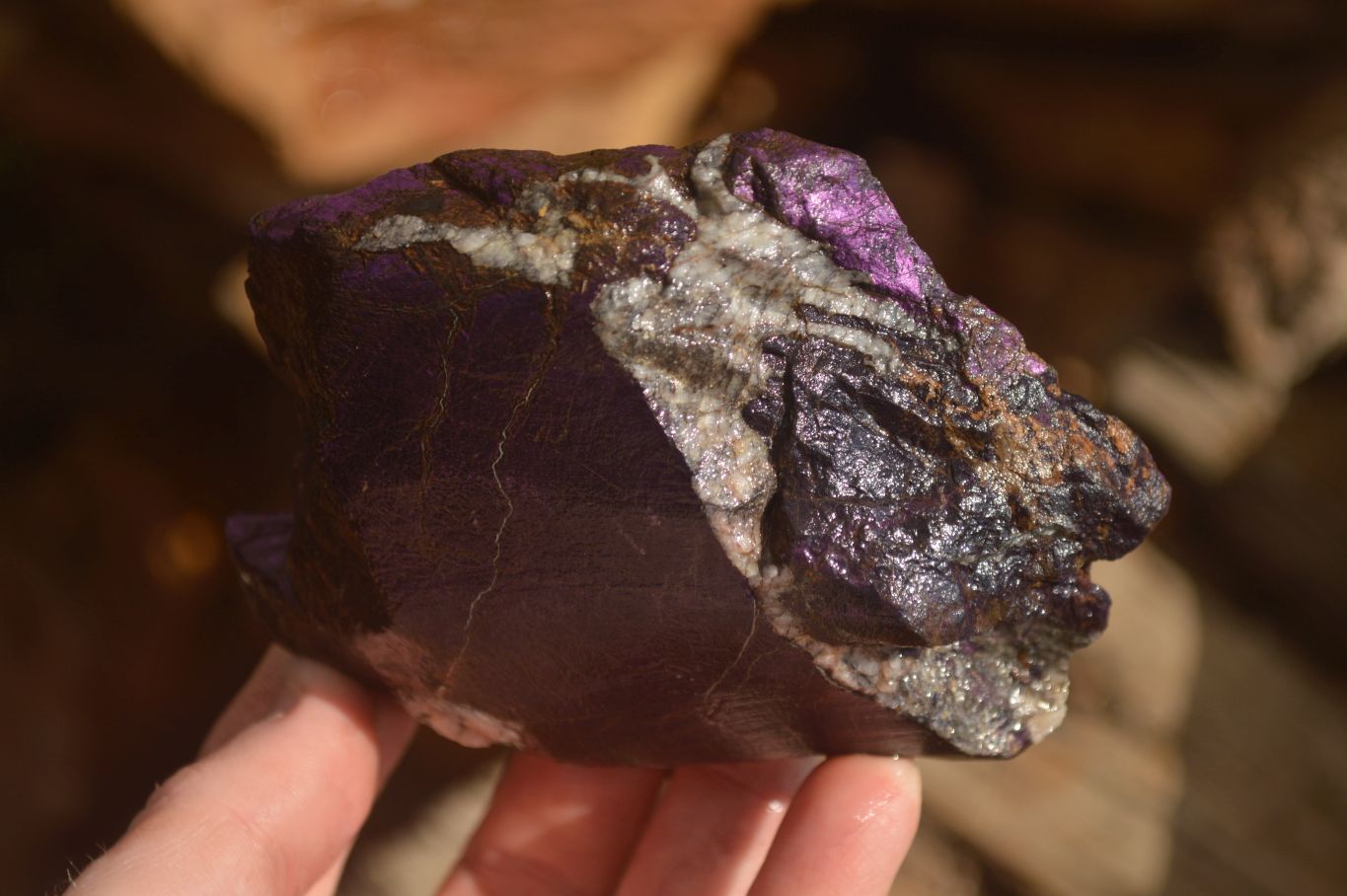 Polished  Metallic Purpurite Slices With Matte Finish x 6 From Erongo, Namibia - Toprock Gemstones and Minerals 