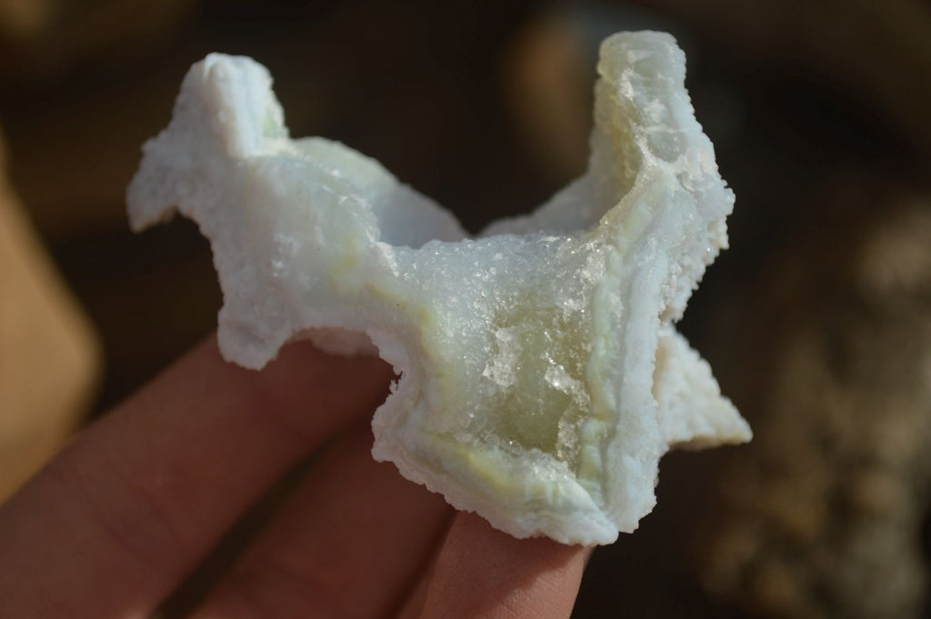 Natural Etched Blue Chalcedony Specimens  x 12 From Nsanje, Malawi - Toprock Gemstones and Minerals 