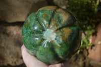 Polished Green Verdite Pumpkin Carving x 1 From Zimbabwe - Toprock Gemstones and Minerals 