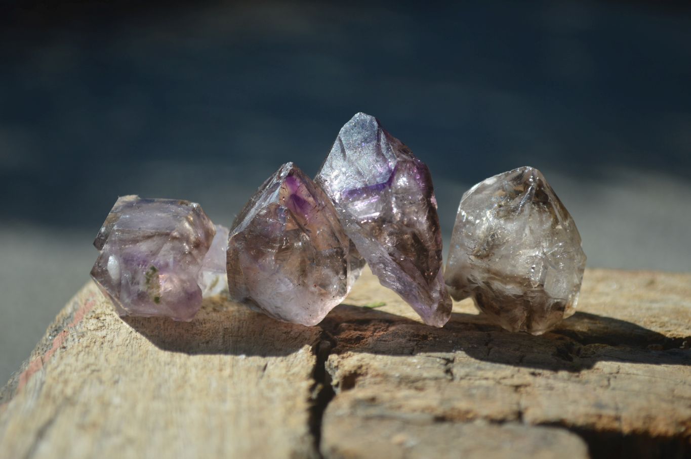 Natural Single Smokey Amethyst Crystals  x 35 From Chiredzi, Zimbabwe - Toprock Gemstones and Minerals 