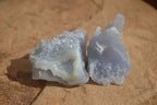 Natural Etched Blue Chalcedony Specimens  x 12 From Nsanje, Malawi - Toprock Gemstones and Minerals 
