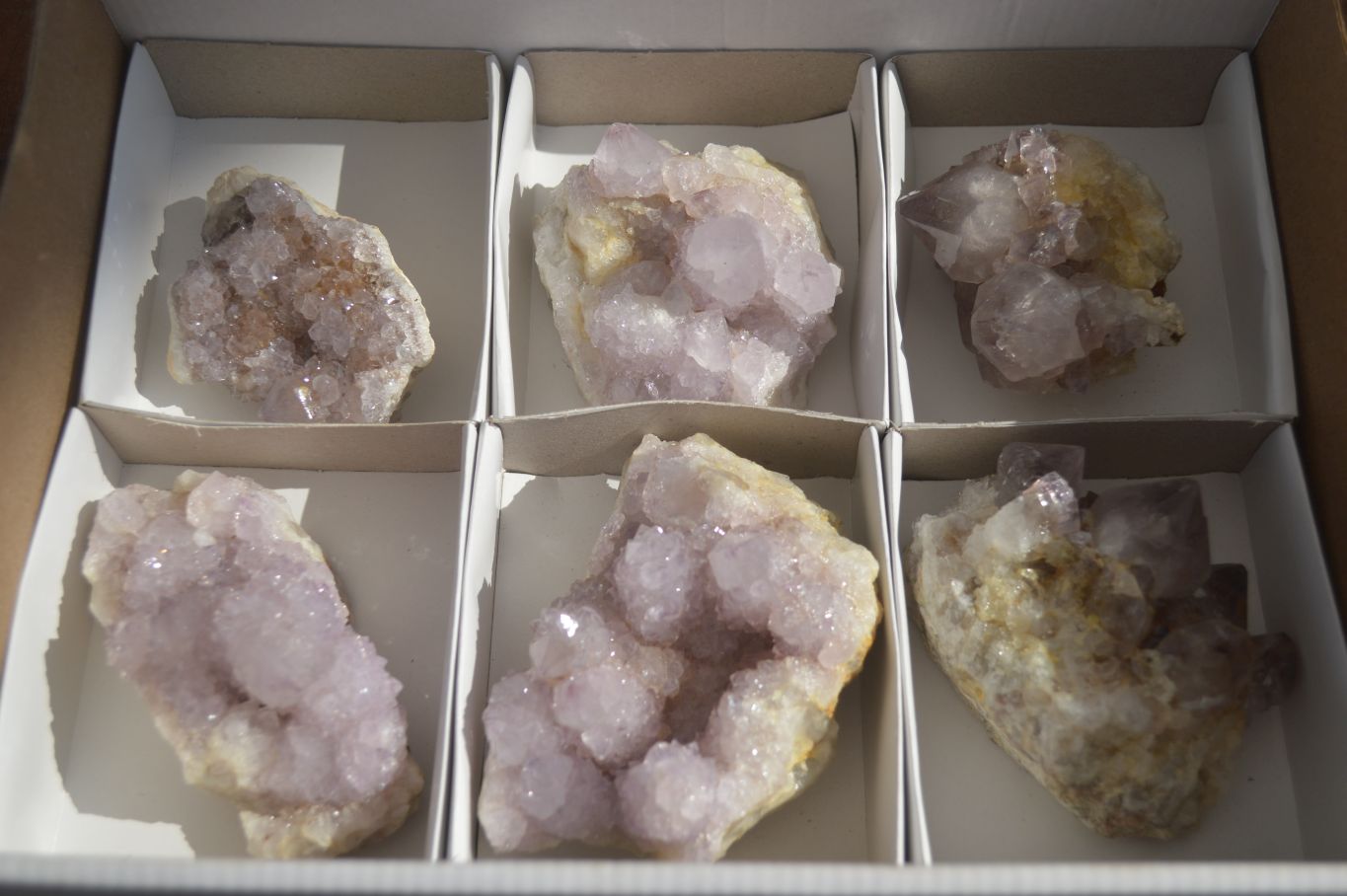 Natural Mixed Spirit Quartz Clusters x 6 From Boekenhouthoek, South Africa - Toprock Gemstones and Minerals 