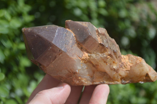 Natural Cascading Red Hematoid Phantom Quartz Crystal Formations  x 3 From Karoi, Zimbabwe - Toprock Gemstones and Minerals 