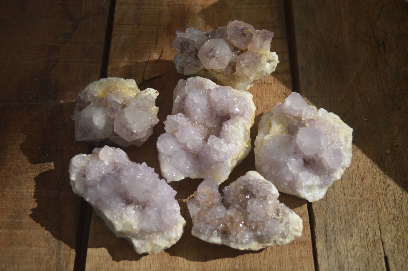 Natural Mixed Spirit Quartz Clusters x 6 From Boekenhouthoek, South Africa - Toprock Gemstones and Minerals 