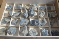 Natural New Sky Blue Calcite Specimens  x 24 From Spitzkop, Namibia - Toprock Gemstones and Minerals 