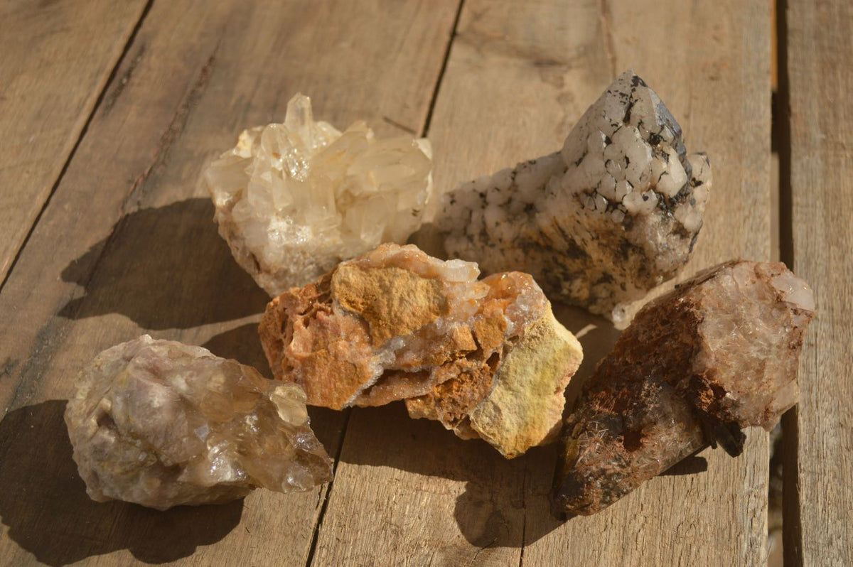 Natural Mixed Selection Of Quartz Specimens x 5 From Southern Africa - Toprock Gemstones and Minerals 
