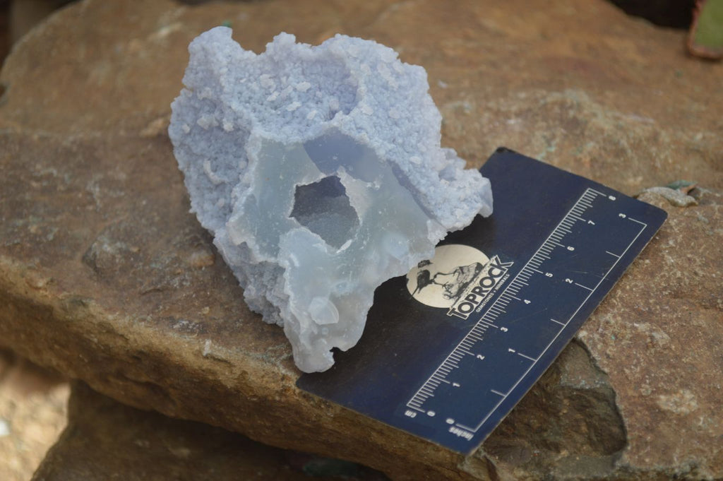 Natural Etched Blue Chalcedony Specimens  x 12 From Nsanje, Malawi - Toprock Gemstones and Minerals 
