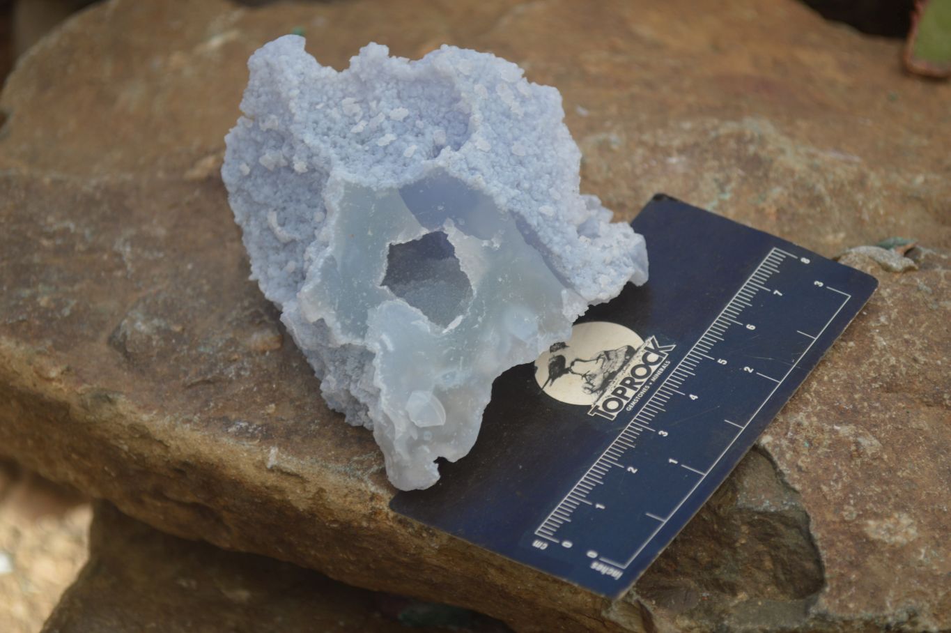 Natural Etched Blue Chalcedony Specimens  x 12 From Nsanje, Malawi - Toprock Gemstones and Minerals 