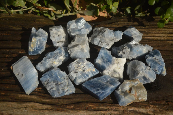Natural New Sky Blue Calcite Specimens  x 24 From Spitzkop, Namibia - Toprock Gemstones and Minerals 