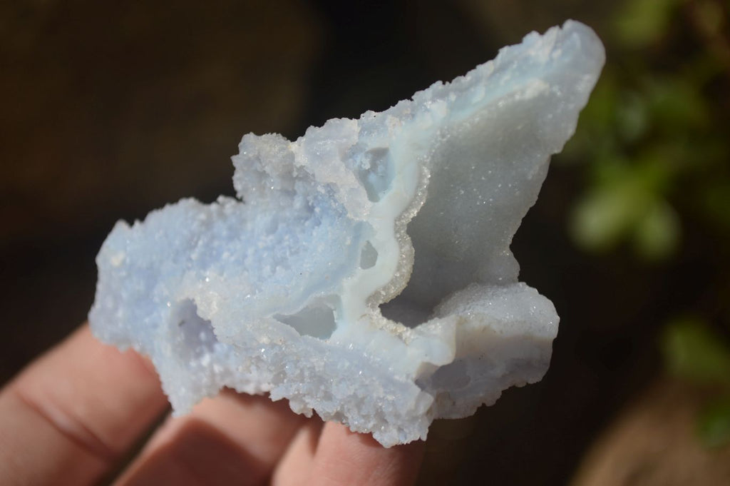 Natural Etched Blue Chalcedony Specimens  x 12 From Nsanje, Malawi - Toprock Gemstones and Minerals 