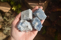 Natural New Sky Blue Calcite Specimens  x 24 From Spitzkop, Namibia - Toprock Gemstones and Minerals 