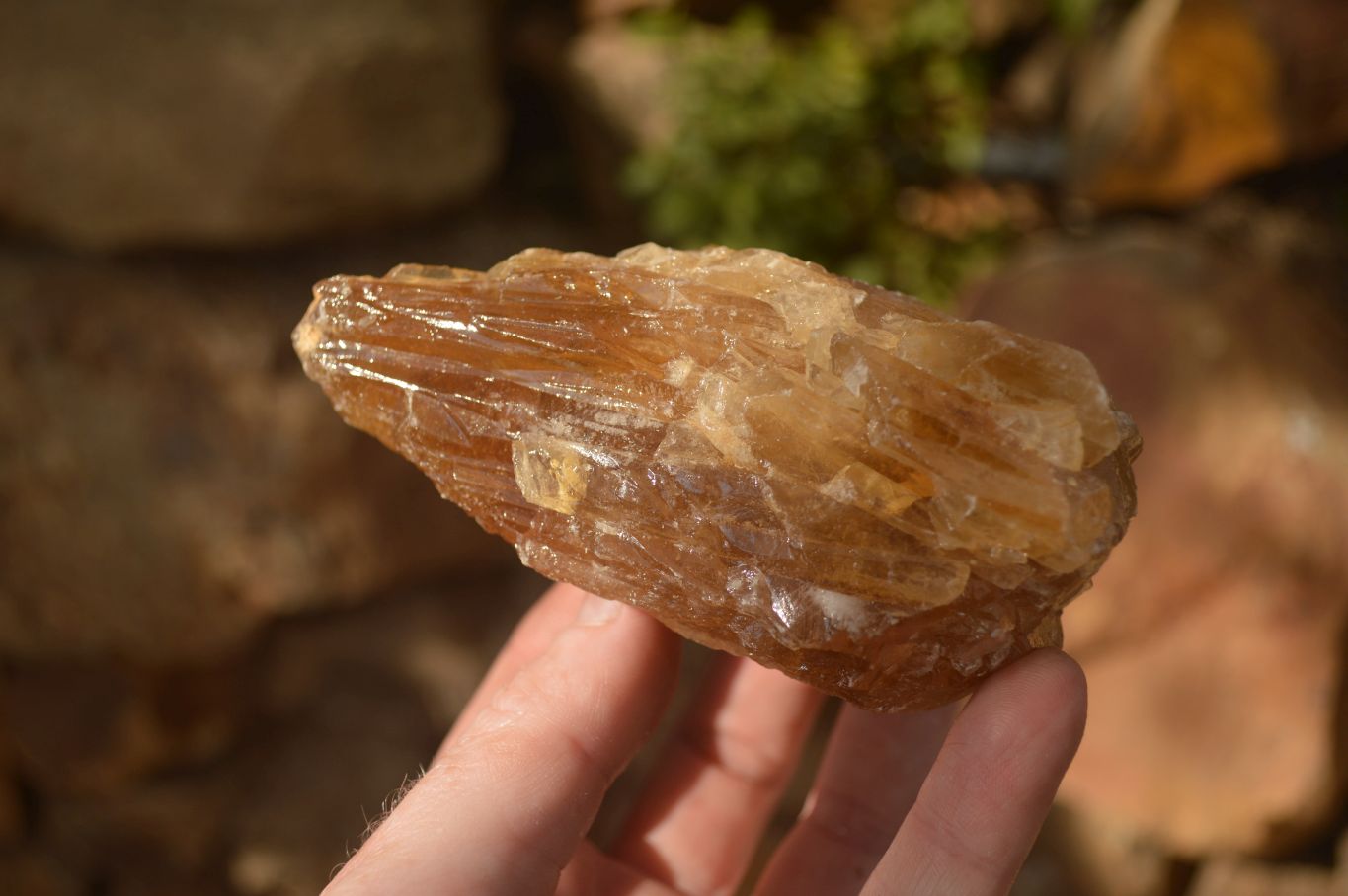Natural Honey Aragonite Etched & Cobbed Pieces  x 6 From Namibia - Toprock Gemstones and Minerals 