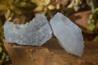 Natural Etched Blue Chalcedony Specimens  x 12 From Nsanje, Malawi - Toprock Gemstones and Minerals 