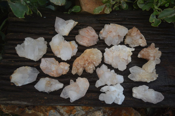 Natural Small Mixed Quartz Clusters  x 24 From Madagascar - Toprock Gemstones and Minerals 