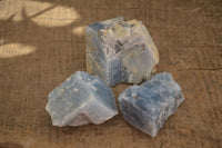 Natural New Sky Blue Calcite Specimens  x 24 From Spitzkop, Namibia - Toprock Gemstones and Minerals 