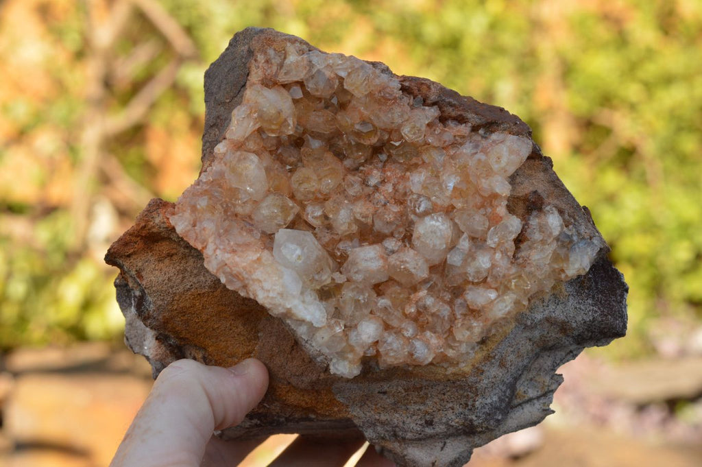 Natural Quartz Clusters With Golden Limonite Colouring  x 2 From Solwezi, Zambia - TopRock