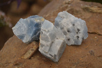 Natural New Sky Blue Calcite Specimens  x 24 From Spitzkop, Namibia - Toprock Gemstones and Minerals 