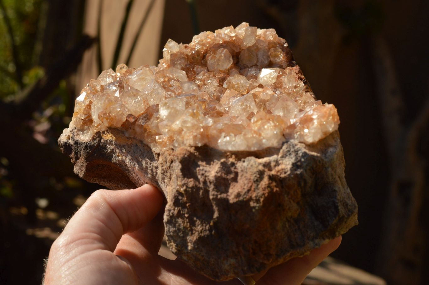 Natural Quartz Clusters With Golden Limonite Colouring  x 2 From Solwezi, Zambia - TopRock