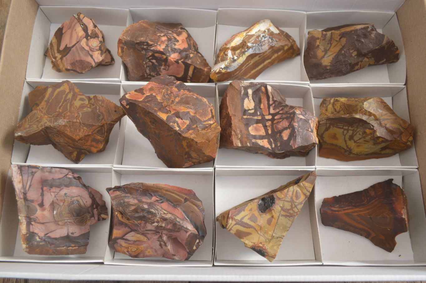 Natural Rough Nguni Jasper Cobbed Specimens  x 12 From Southern Africa - Toprock Gemstones and Minerals 