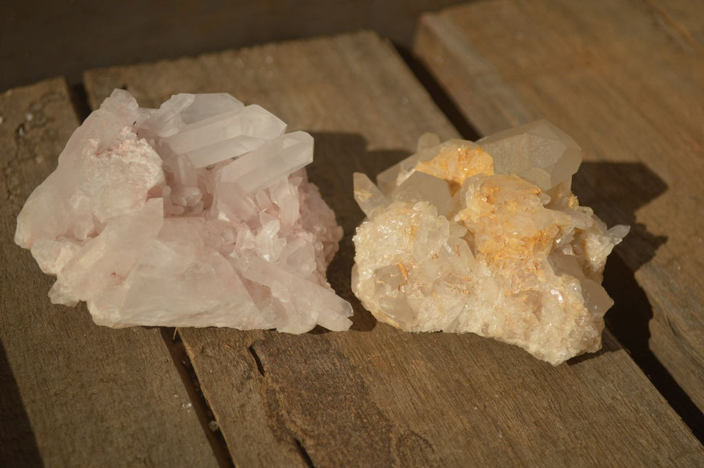 Natural Clear Quartz Crystal Clusters  x 12 From Madagascar - Toprock Gemstones and Minerals 