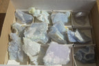 Natural Etched Blue Chalcedony Specimens  x 12 From Nsanje, Malawi - Toprock Gemstones and Minerals 