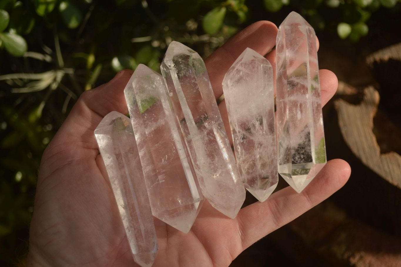 Polished Double Terminated Clear Quartz Points x 12 From Madagascar - Toprock Gemstones and Minerals 