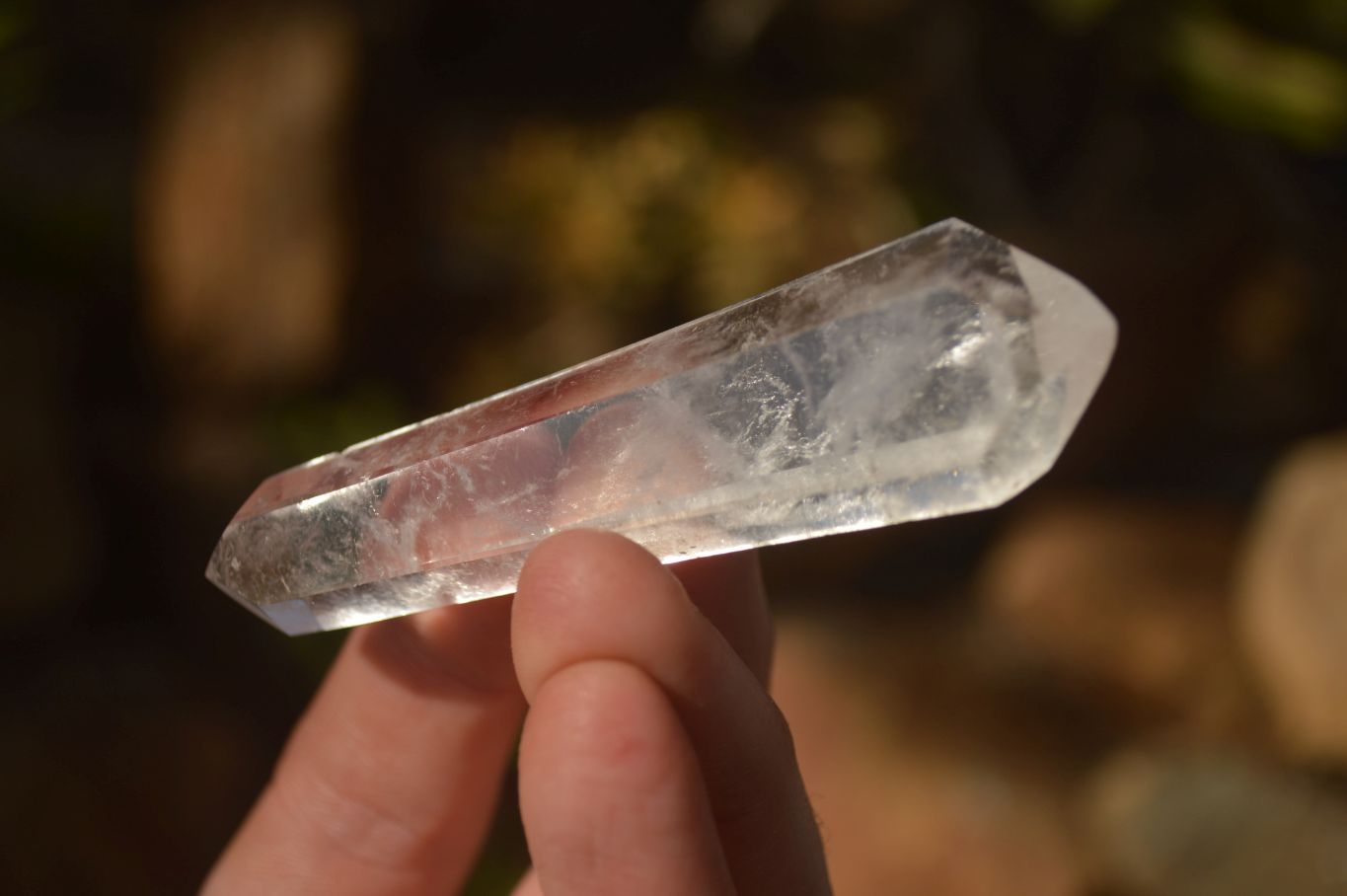 Polished Double Terminated Clear Quartz Points x 12 From Madagascar - Toprock Gemstones and Minerals 