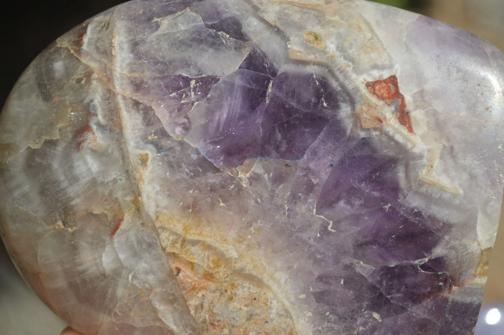 Polished Dream Amethyst Standing Free Forms  x 3 From Madagascar - Toprock Gemstones and Minerals 