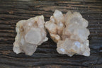 Natural Cascading White Phantom Smokey Quartz Clusters  x 2 From Luena, Congo - Toprock Gemstones and Minerals 