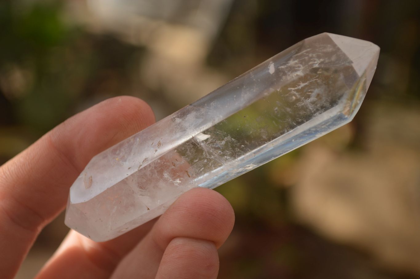 Polished Double Terminated Clear Quartz Points x 12 From Madagascar - Toprock Gemstones and Minerals 