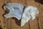Natural Etched Blue Chalcedony Specimens  x 12 From Nsanje, Malawi - Toprock Gemstones and Minerals 