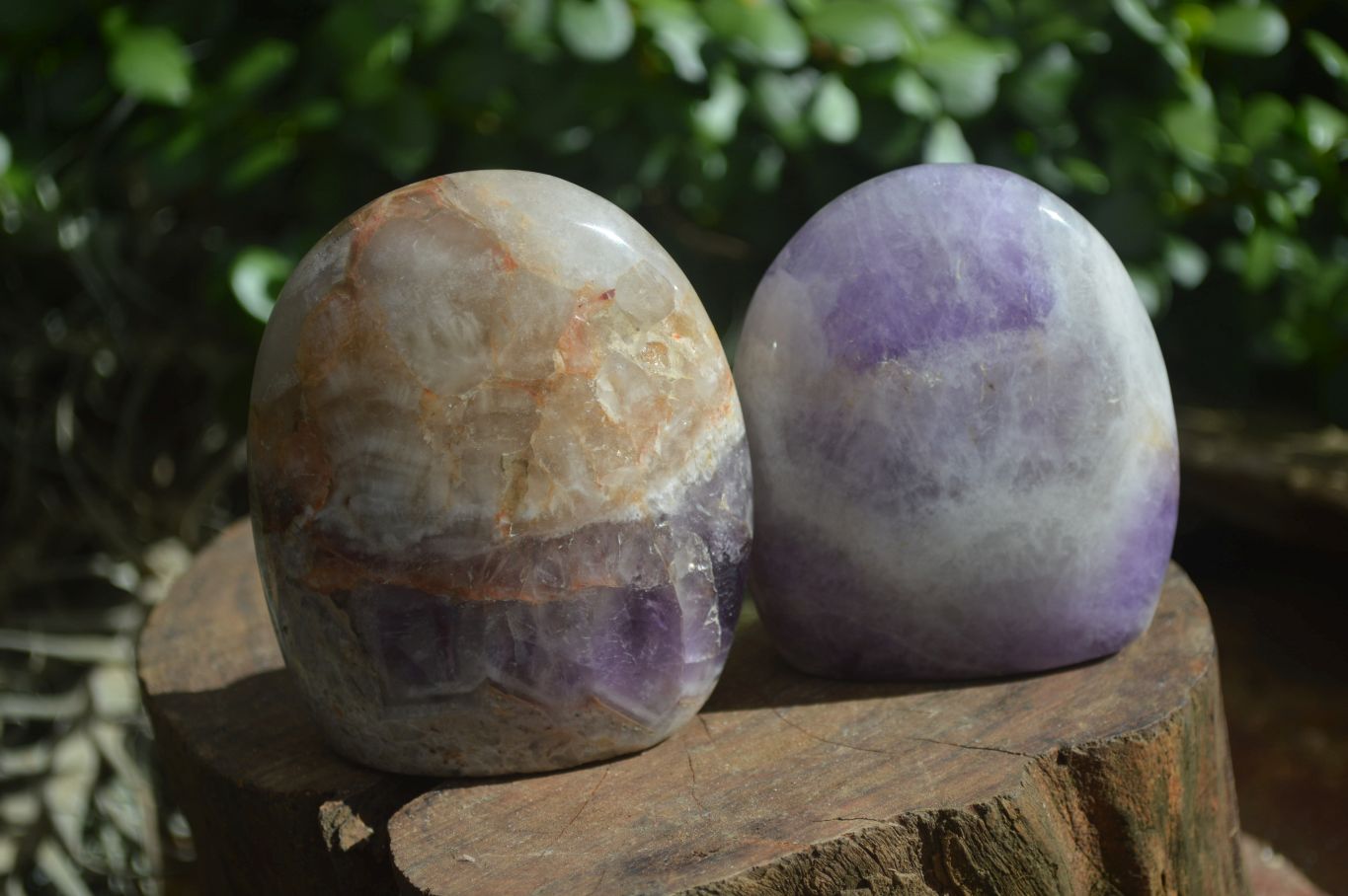 Polished Dream Amethyst Standing Free Forms  x 3 From Madagascar - Toprock Gemstones and Minerals 