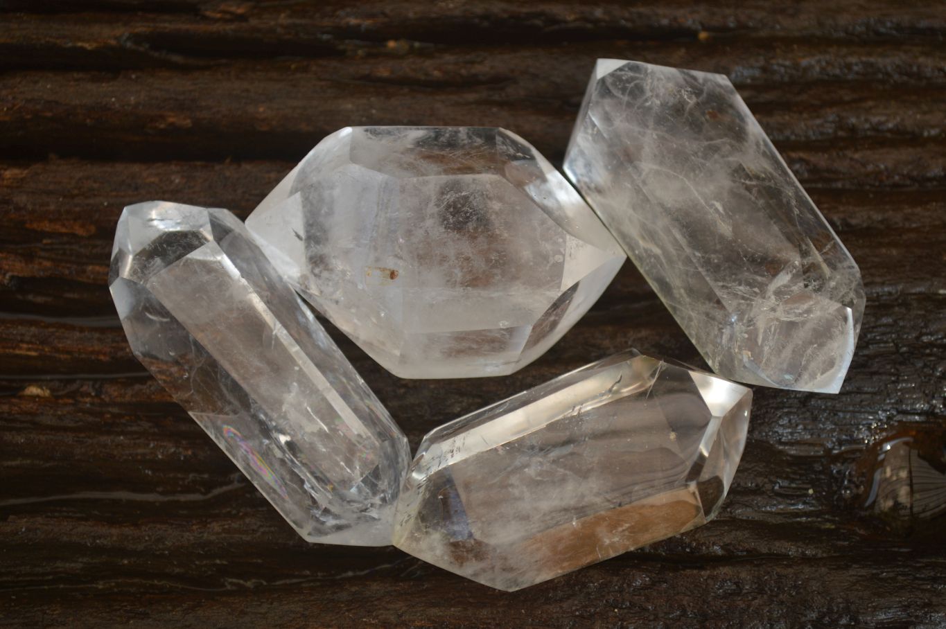 Polished Double Terminated Clear Quartz Points x 12 From Madagascar - Toprock Gemstones and Minerals 