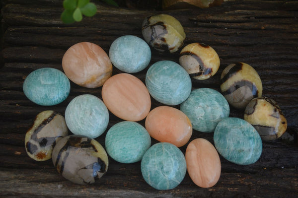 Polished Stunning Mixed Selection Of Palm Stones  x 20 From Madagascar - Toprock Gemstones and Minerals 