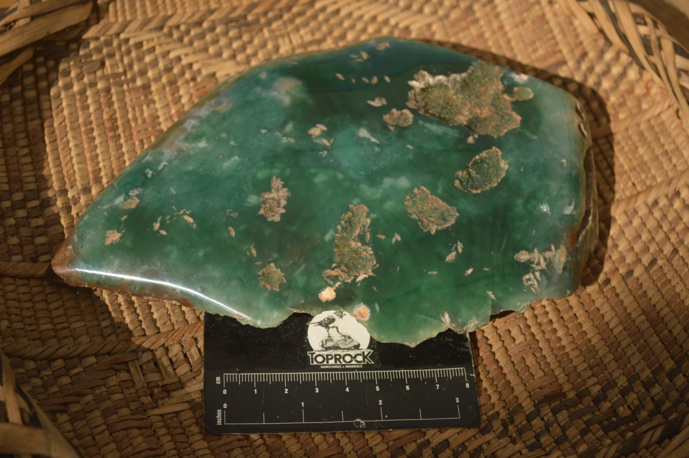 Polished On One Side Emerald Mtorolite Plates x 2 From Mutorashanga, Zimbabwe - Toprock Gemstones and Minerals 