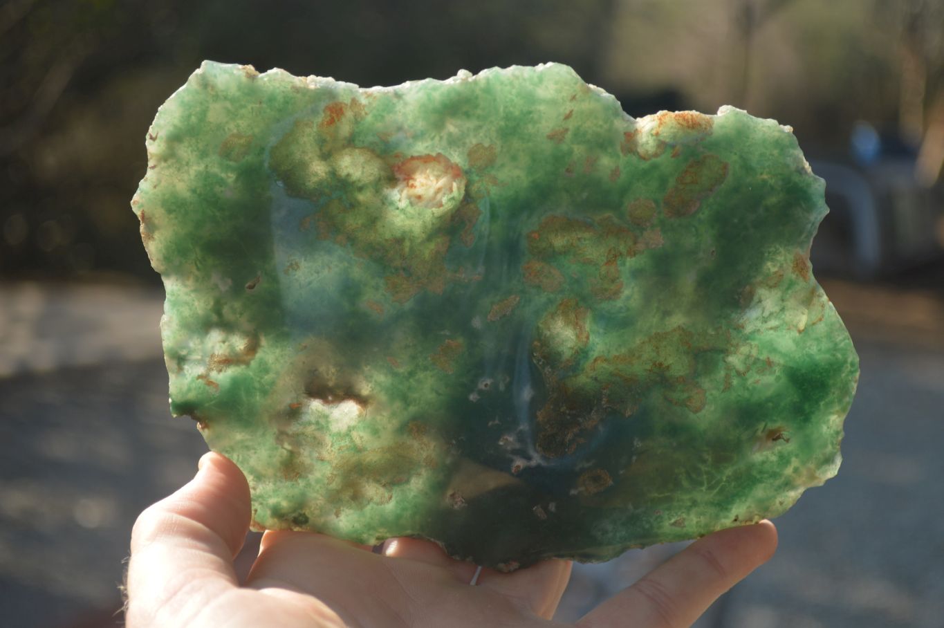 Polished On One Side Emerald Mtorolite Plates x 2 From Mutorashanga, Zimbabwe - Toprock Gemstones and Minerals 