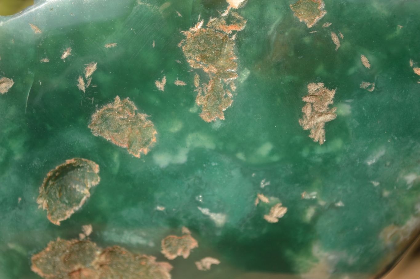 Polished On One Side Emerald Mtorolite Plates x 2 From Mutorashanga, Zimbabwe - Toprock Gemstones and Minerals 