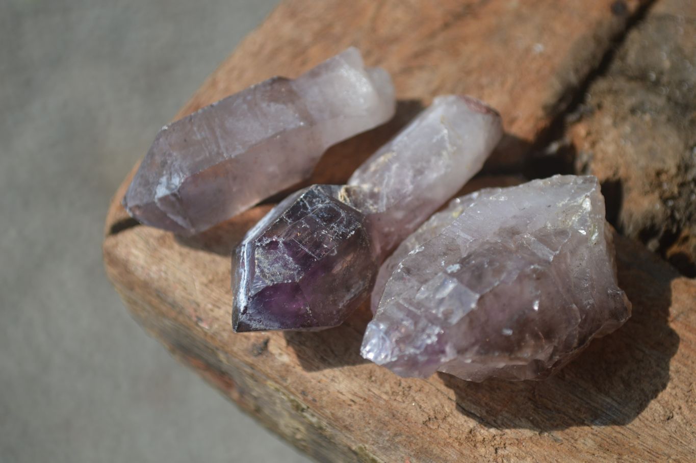 Natural Single Amethyst Window Quartz Crystals  x 21 From Chiredzi, Zimbabwe - Toprock Gemstones and Minerals 