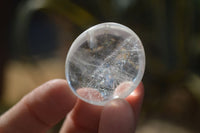 Polished Small Semi Optic Clear Quartz Galet / Palm Stones x 35 From Madagascar - Toprock Gemstones and Minerals 
