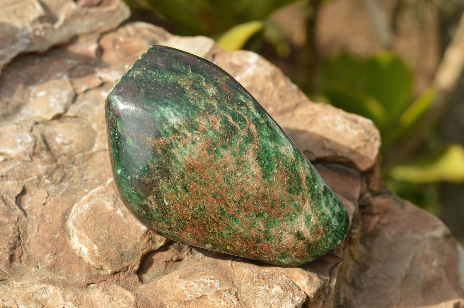 Polished Fluorescent Ruby Corundum In Chrome Verdite Free Forms x 4 From Zimbabwe - TopRock