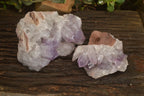 Natural Jacaranda Amethyst Clusters x 2 From Zambia - Toprock Gemstones and Minerals 