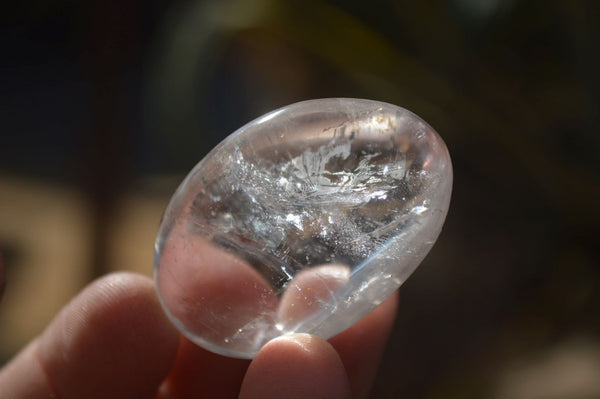 Polished Small Semi Optic Clear Quartz Galet / Palm Stones x 35 From Madagascar - Toprock Gemstones and Minerals 