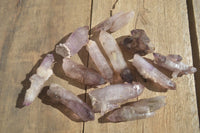 Natural Long Window Amethyst Quartz Crystals  x 12 From Chiredzi, Zimbabwe - Toprock Gemstones and Minerals 