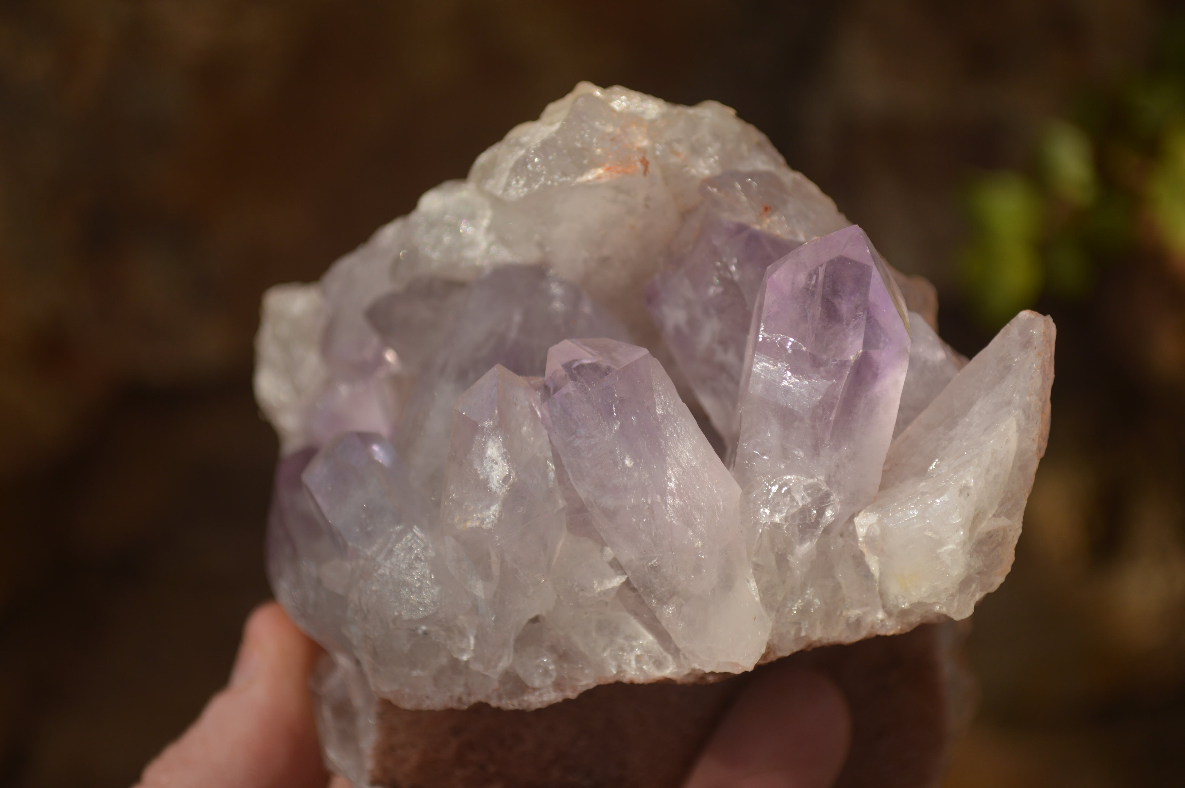 Natural Jacaranda Amethyst Clusters x 2 From Zambia - Toprock Gemstones and Minerals 