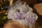 Natural Jacaranda Amethyst Clusters x 2 From Zambia - Toprock Gemstones and Minerals 