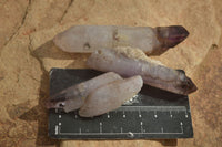 Natural Long Window Amethyst Quartz Crystals  x 12 From Chiredzi, Zimbabwe - Toprock Gemstones and Minerals 